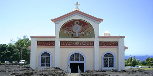 église notre-dame-des-laves, sainte-rose, île de La Réunion